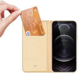 Dux Ducis Skin Pro Series Apple iPhone 13 Pro Hoesje Book Case Goud afbeelding