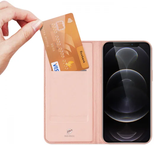 Dux Ducis Skin Pro Series Apple iPhone 13 Pro Max Hoesje Wallet Roze afbeelding 1