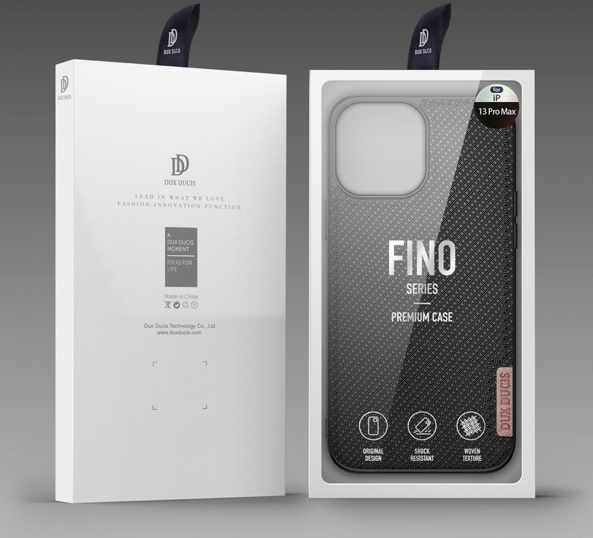 Dux Ducis Fino Series Apple iPhone 13 Pro Max Hoesje Back Cover Zwart afbeelding 11