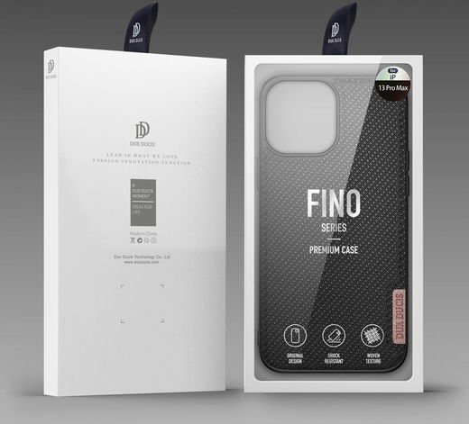 Dux Ducis Fino Series Apple iPhone 13 Pro Max Hoesje Back Cover Zwart afbeelding 11