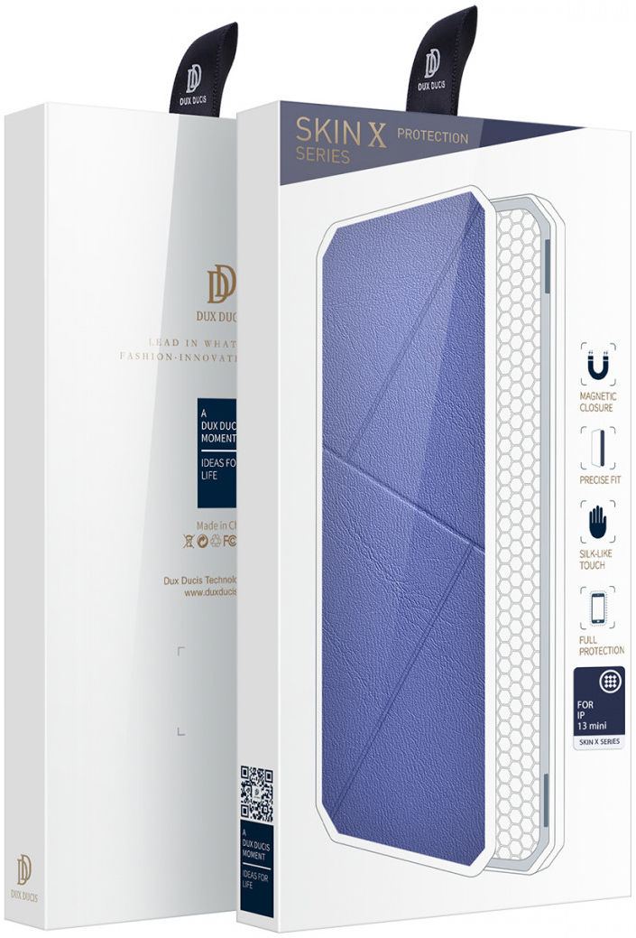 Dux Ducis Skin X Series Apple iPhone 13 Mini Hoesje Book Case Blauw afbeelding 4