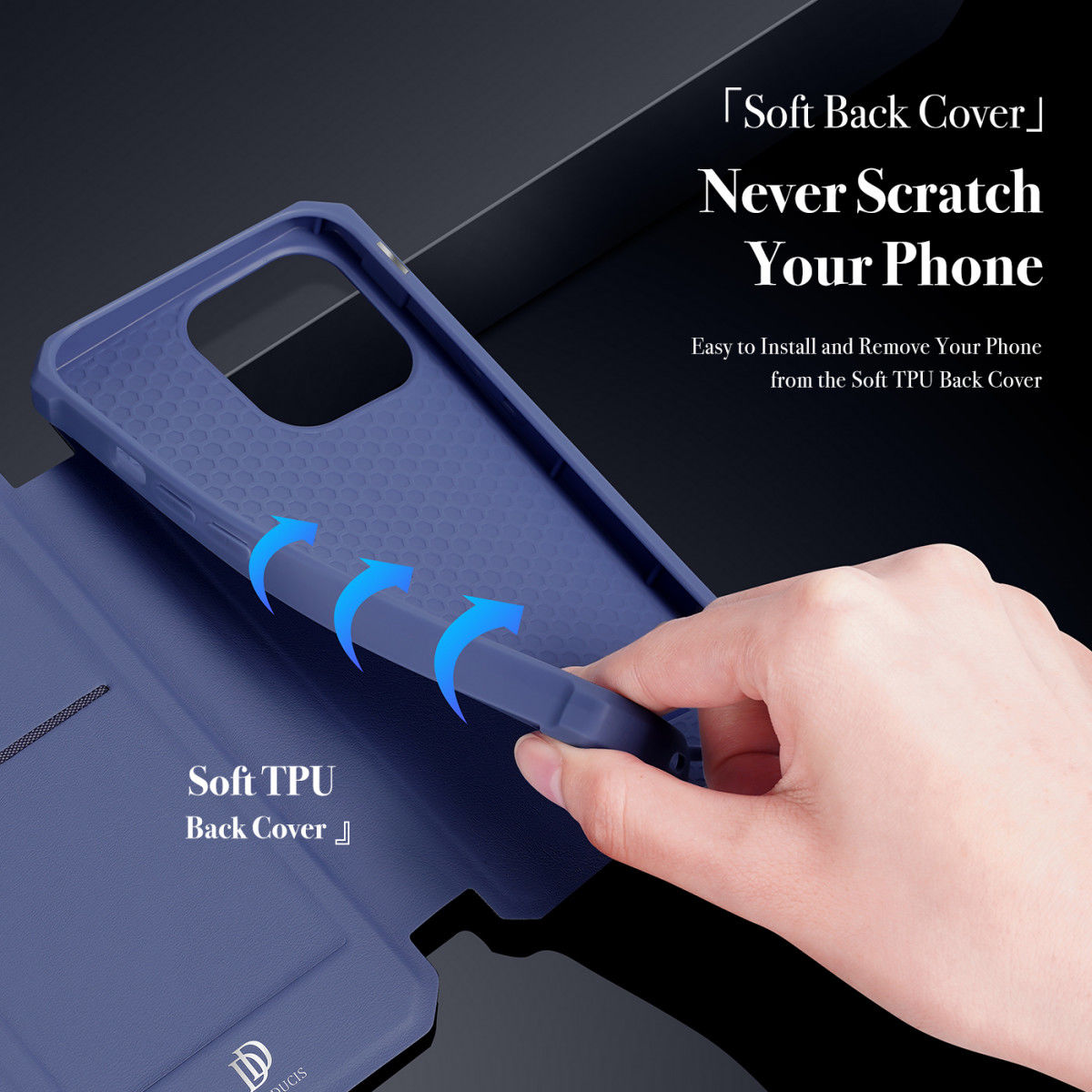 Dux Ducis Skin X Series Apple iPhone 13 Pro Hoesje Book Case Blauw afbeelding 10