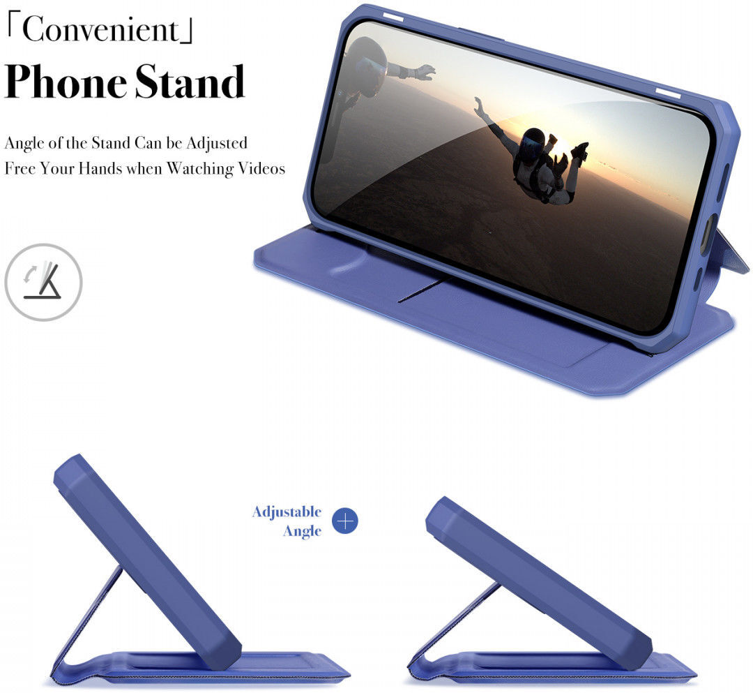 Dux Ducis Skin X Series Apple iPhone 13 Pro Hoesje Book Case Blauw afbeelding 8