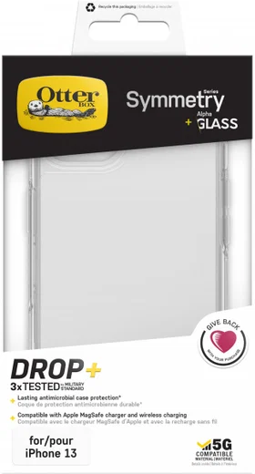 OtterBox Symmetry Apple iPhone 13 Hoesje + Alpha Glass Transparant afbeelding 5