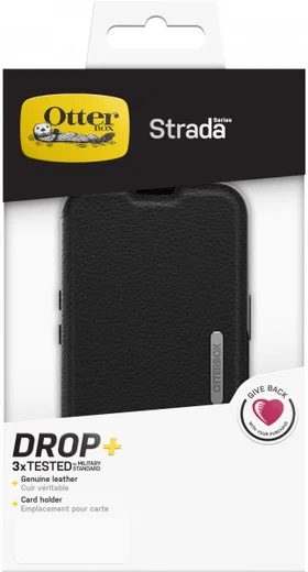 OtterBox Strada Apple iPhone 13 Pro Hoesje Portemonnee Book Case Zwart afbeelding 14