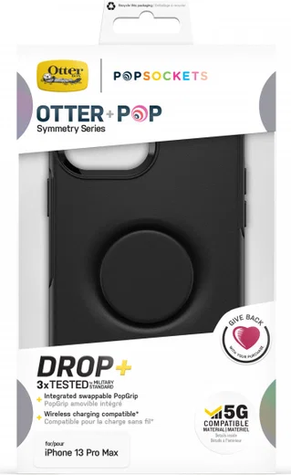 OtterBox Otter + Pop Symmetry iPhone 13 Pro Max Hoesje Zwart afbeelding 15