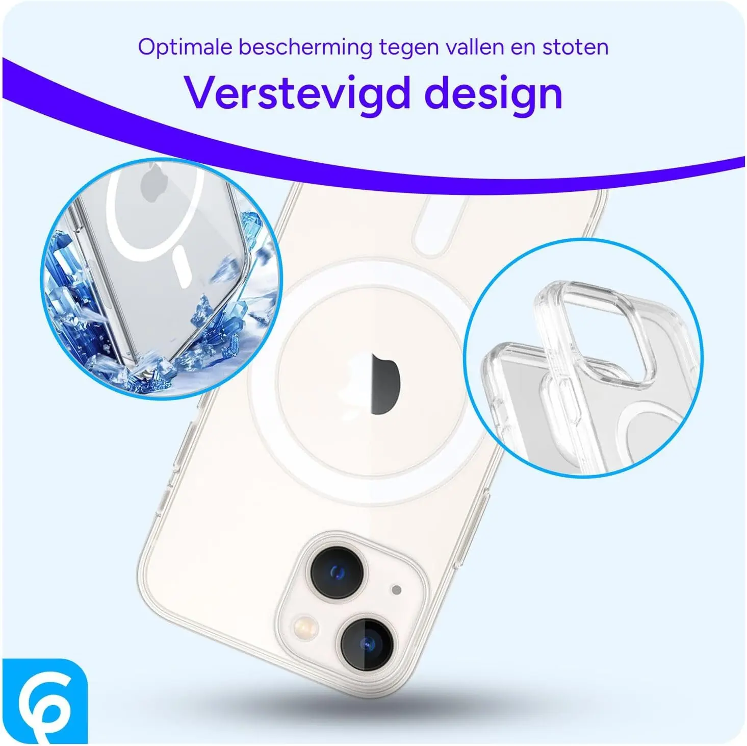 Apple iPhone 13 Mini Hoesje MagSafe Dun TPU Back Cover Transparant afbeelding 3