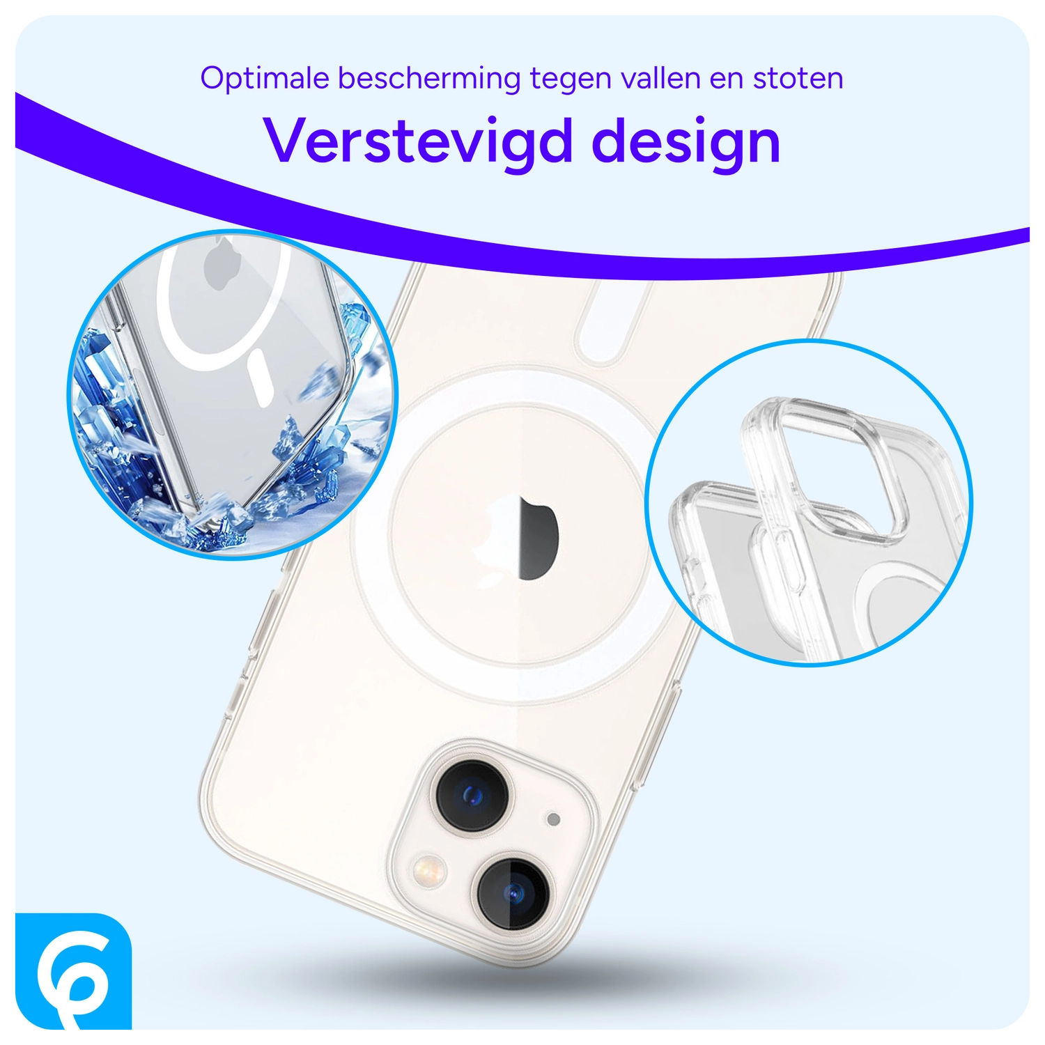 Apple iPhone 13 Mini Hoesje voor MagSafe Dun TPU Transparant afbeelding 2