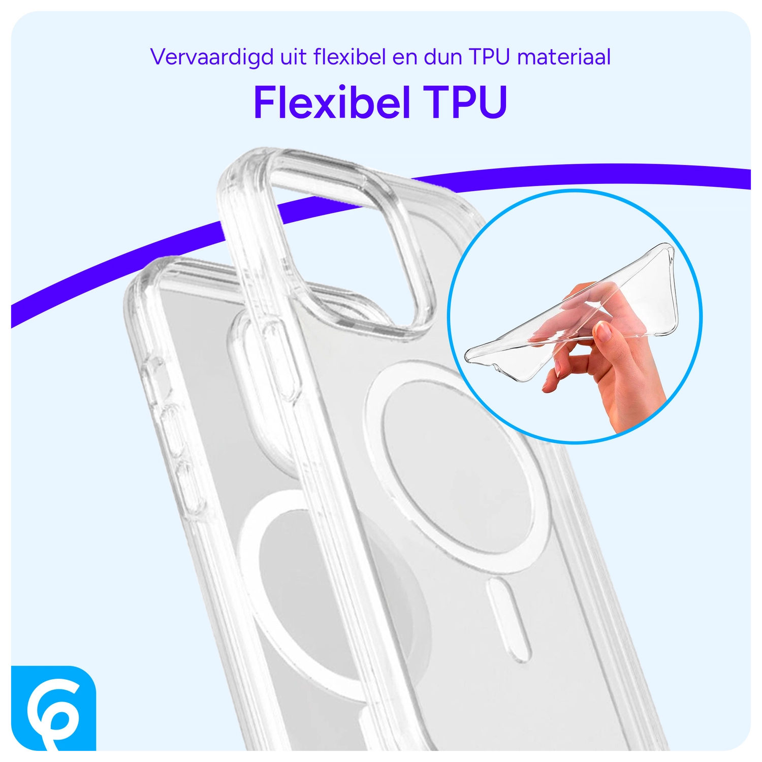 Apple iPhone 13 Mini Hoesje voor MagSafe Dun TPU Transparant afbeelding 3