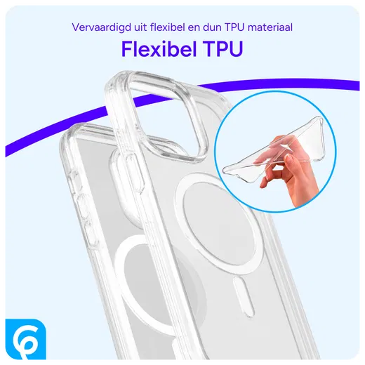 Apple iPhone 13 Mini Hoesje voor MagSafe Dun TPU Transparant afbeelding 3