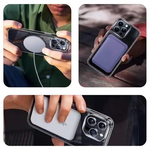 Apple iPhone 13 Hoesje voor MagSafe Dun TPU Back Cover Transparant afbeelding 7