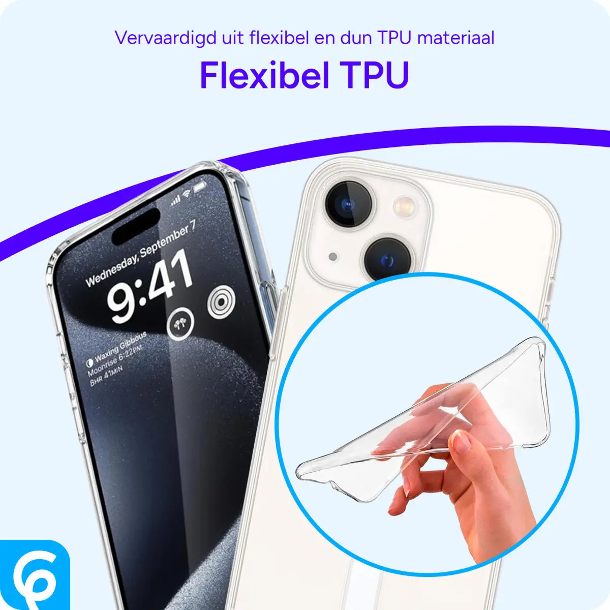 Apple iPhone 13 Hoesje voor MagSafe Dun TPU Back Cover Transparant afbeelding 5