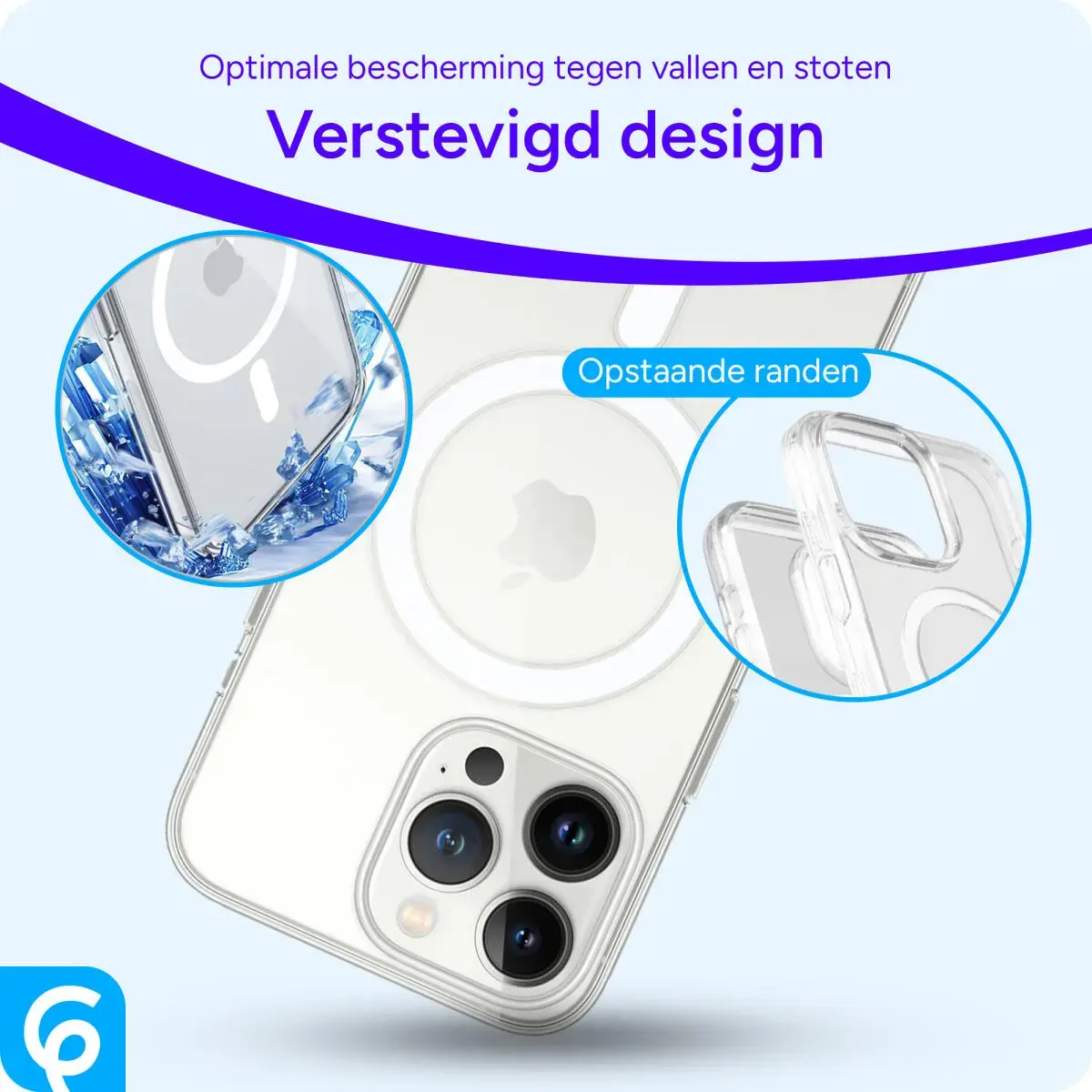 Apple iPhone 13 Pro Hoesje voor MagSafe Dun TPU Back Cover Transparant afbeelding 3