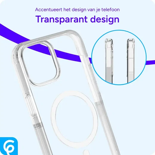 Apple iPhone 13 Pro Hoesje voor MagSafe Dun TPU Back Cover Transparant afbeelding 5
