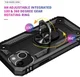 Apple iPhone 13 Hoesje Hybride Kickstand Back Cover Zwart afbeelding 7