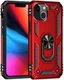 Apple iPhone 13 Hoesje Hybride Kickstand Back Cover Rood afbeelding 1