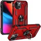 Apple iPhone 13 Hoesje Hybride Kickstand Back Cover Rood afbeelding 2