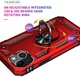 Apple iPhone 13 Hoesje Hybride Kickstand Back Cover Rood afbeelding 7