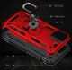 Apple iPhone 13 Hoesje Hybride Kickstand Back Cover Rood afbeelding 8
