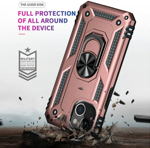 Apple iPhone 13 Hoesje Hybride Kickstand Back Cover Roze afbeelding 6