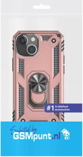 Apple iPhone 13 Hoesje Hybride Kickstand Back Cover Roze afbeelding 3