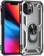 Apple iPhone 13 Hoesje Hybride Kickstand Back Cover Zilver afbeelding 1