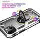 Apple iPhone 13 Hoesje Hybride Kickstand Back Cover Zilver afbeelding 6