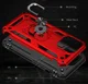 Apple iPhone 13 Pro Hoesje Hybride Kickstand Back Cover Rood afbeelding 5