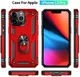 Apple iPhone 13 Pro Hoesje Hybride Kickstand Back Cover Rood afbeelding 8