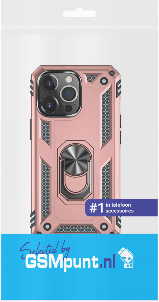 Apple iPhone 13 Pro Hoesje Hybride Kickstand Back Cover Roze afbeelding 3