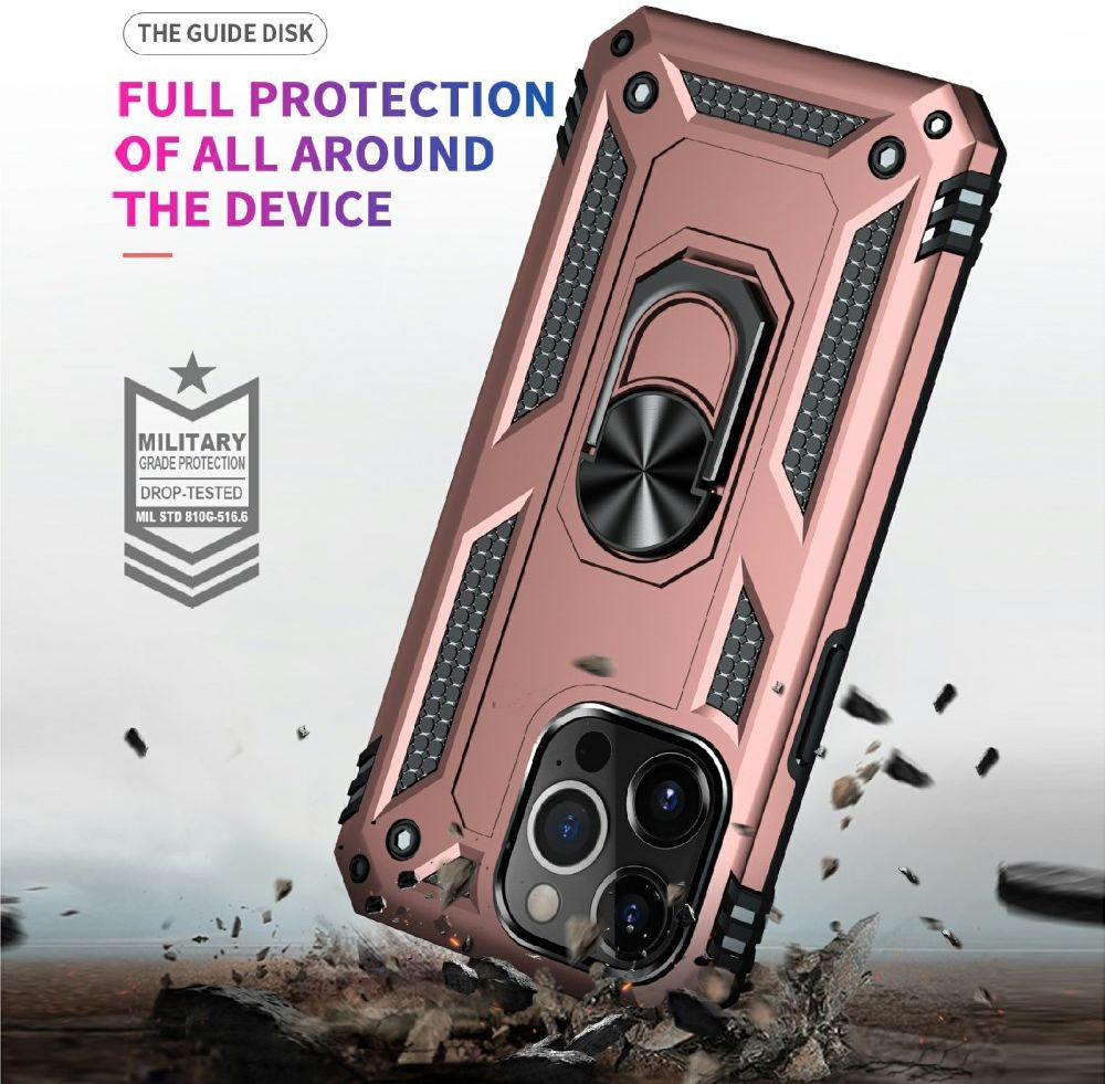 Apple iPhone 13 Pro Hoesje Hybride Kickstand Back Cover Roze afbeelding 4