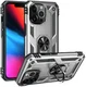 Apple iPhone 13 Pro Hoesje Hybride Kickstand Back Cover Zilver afbeelding 2