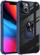 Apple iPhone 13 Hoesje Hybride Kickstand Back Cover Transparant/Blauw afbeelding 1