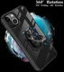 Apple iPhone 13 Hoesje Hybride Kickstand Back Cover Transparant/Blauw afbeelding 7