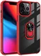 Apple iPhone 13 Pro Max Hoesje Hybride Kickstand Transparant/Rood afbeelding 1