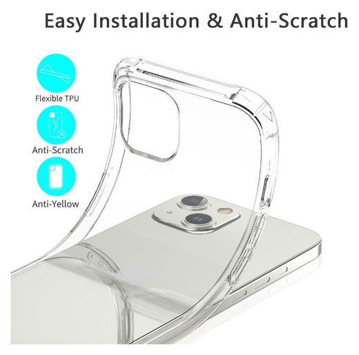 Apple iPhone 13 Mini Hoesje Schokbestendig en Dun TPU Transparant afbeelding 6