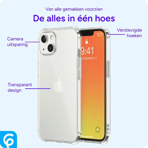 Apple iPhone 13 Hoesje Schokbestendig en Dun TPU Transparant afbeelding 4
