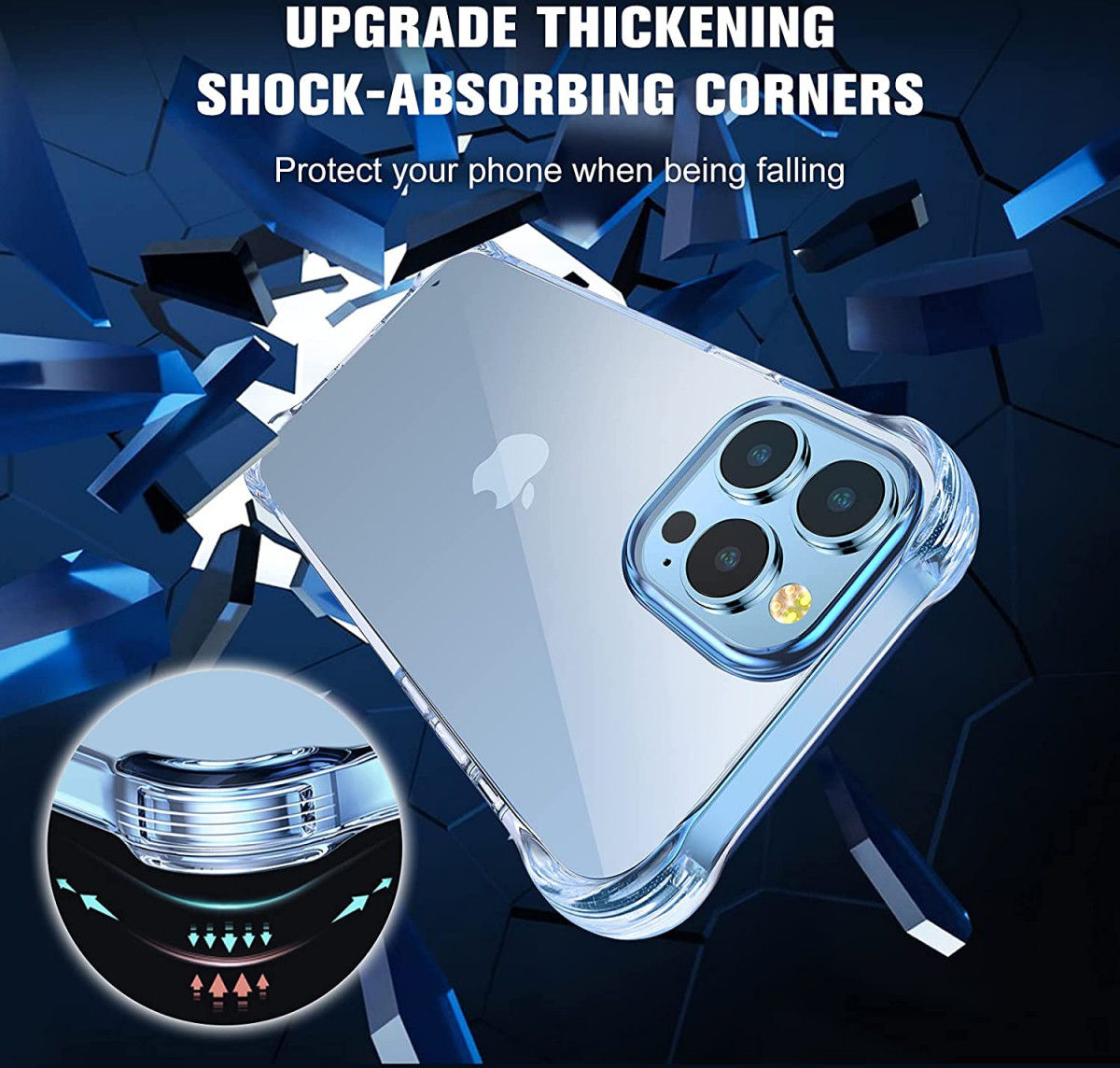 Apple iPhone 13 Pro Hoesje Schokbestendig en Dun TPU Transparant afbeelding 6