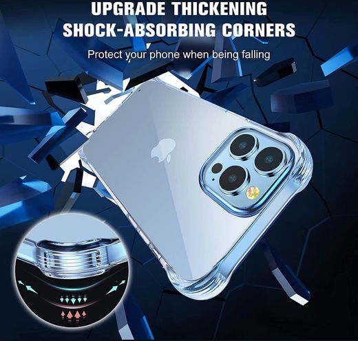 Apple iPhone 13 Pro Hoesje Schokbestendig en Dun TPU Transparant afbeelding 6