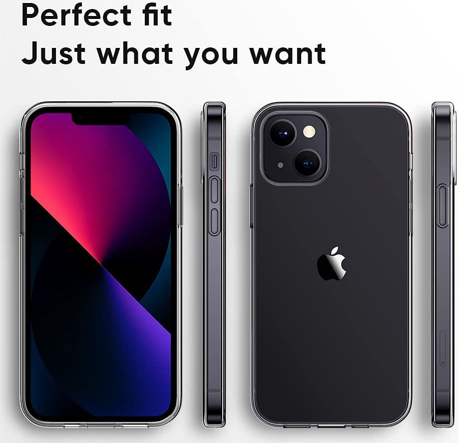 Apple iPhone 13 Hoesje Dun TPU Back Cover Transparant afbeelding 5