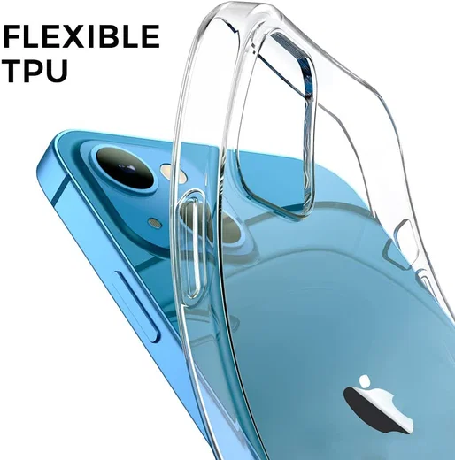 Apple iPhone 13 Hoesje Dun TPU Back Cover Transparant afbeelding 4