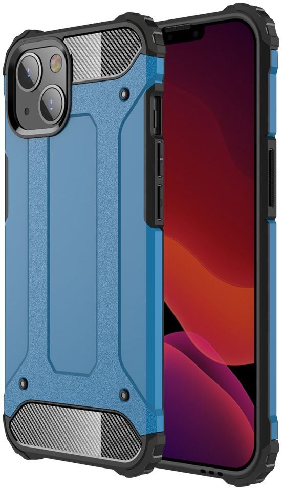 Apple iPhone 13 Mini Hoesje Shock Proof Hybride Back Cover Lichtblauw afbeelding 1