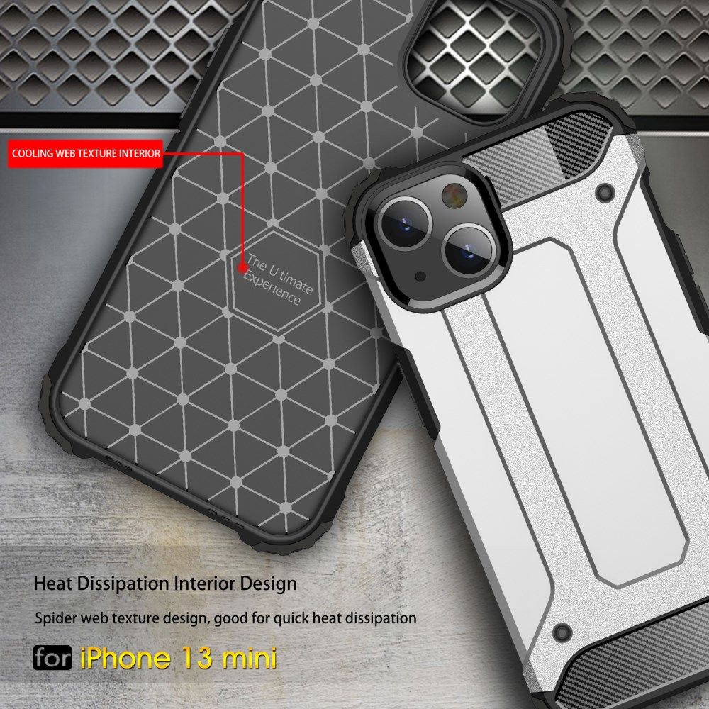 Apple iPhone 13 Mini Hoesje Shock Proof Hybride Back Cover Donkerblauw afbeelding 6