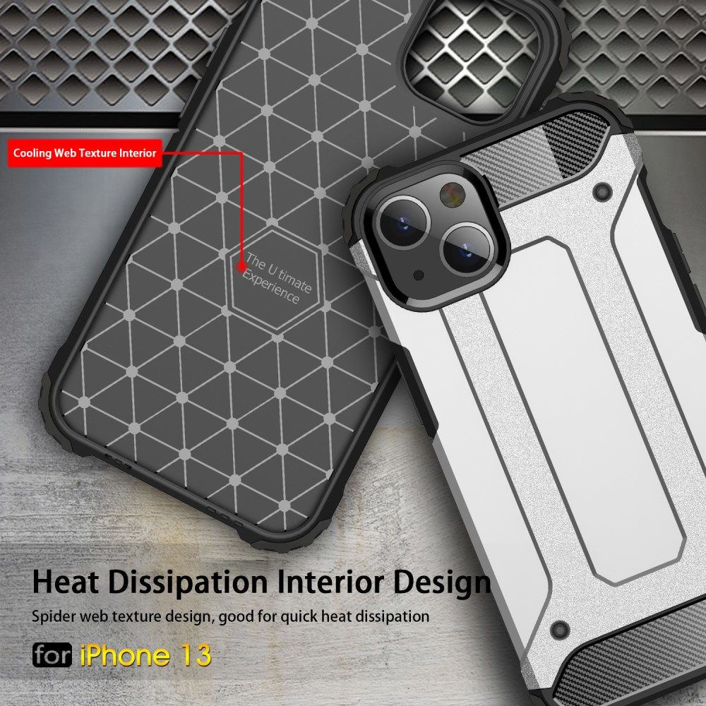 Apple iPhone 13 Hoesje Shock Proof Hybride Back Cover Lichtblauw afbeelding 6