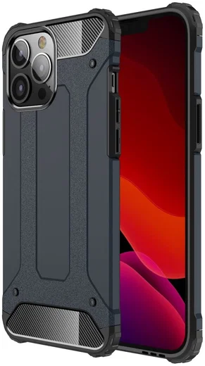 Apple iPhone 13 Pro Max Hoesje Shock Proof Hybride Back Cover Navy afbeelding 1