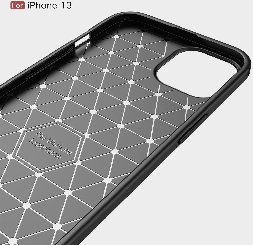 Apple iPhone 13 Mini Hoesje Geborsteld TPU Flexibele Back Cover Zwart afbeelding 10