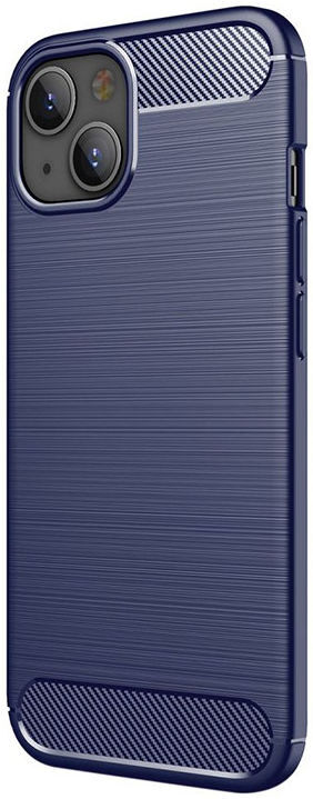 Apple iPhone 13 Hoesje Geborsteld TPU Flexibele Back Cover Blauw afbeelding 1