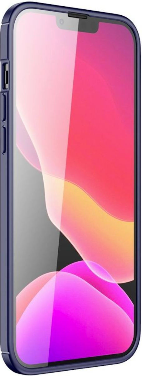 Apple iPhone 13 Pro Hoesje Geborsteld TPU Flexibele Back Cover Blauw afbeelding 4