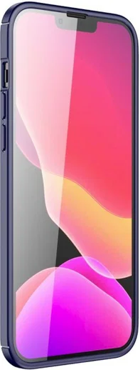 Apple iPhone 13 Pro Hoesje Geborsteld TPU Flexibele Back Cover Blauw afbeelding 4