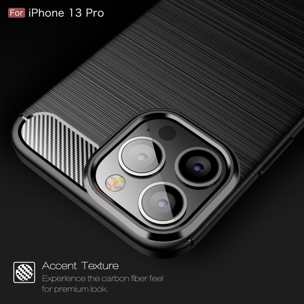 Apple iPhone 13 Pro Hoesje Geborsteld TPU Flexibele Back Cover Blauw afbeelding 8